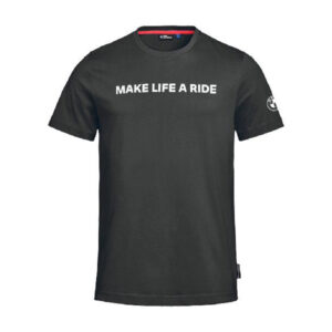 Camiseta BMW Make Life a Ride masculina 2026 — Preta